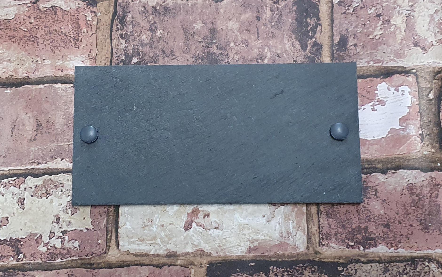 Slate House Sign 20cm x 10cm Plaque Personalised Deep Engraved & Fixing - Thumbnail 3