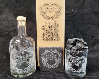 Kraken Tentacles decanter box set can be personalised