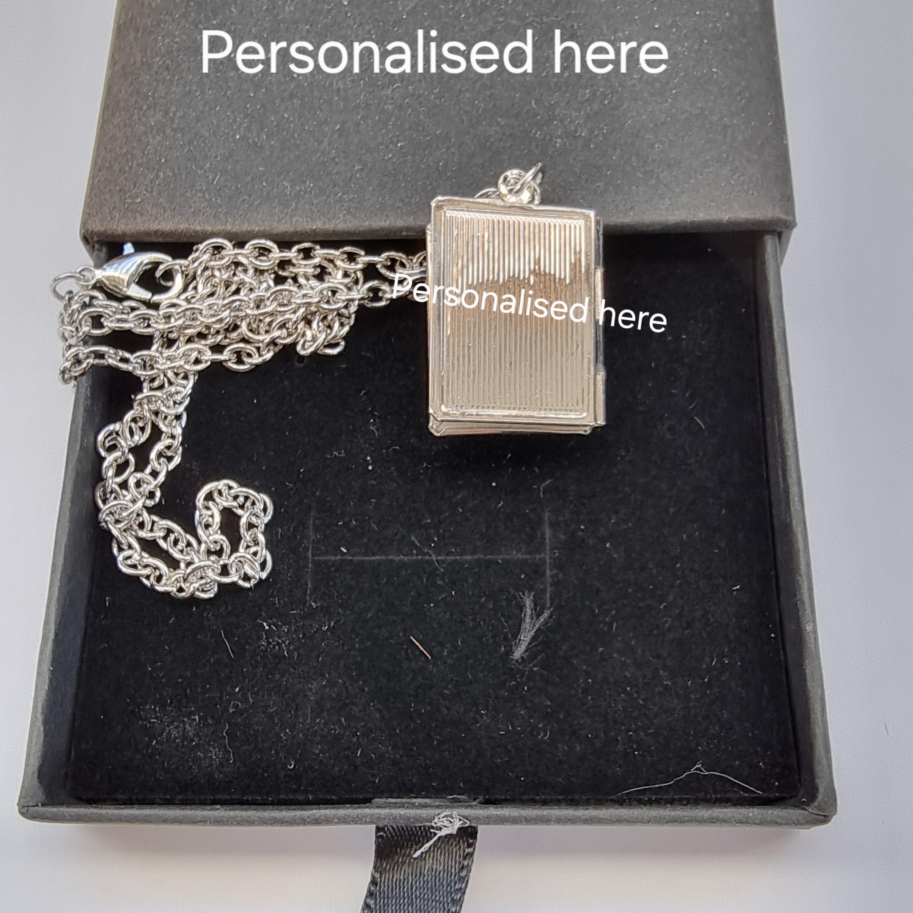 Gothic cat cameo pendant personalised gift box set - Thumbnail 2