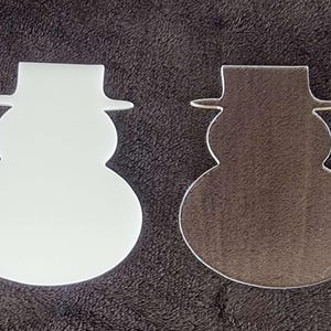 Snowman shape Sublimation crafting blank Acrylic clear or white