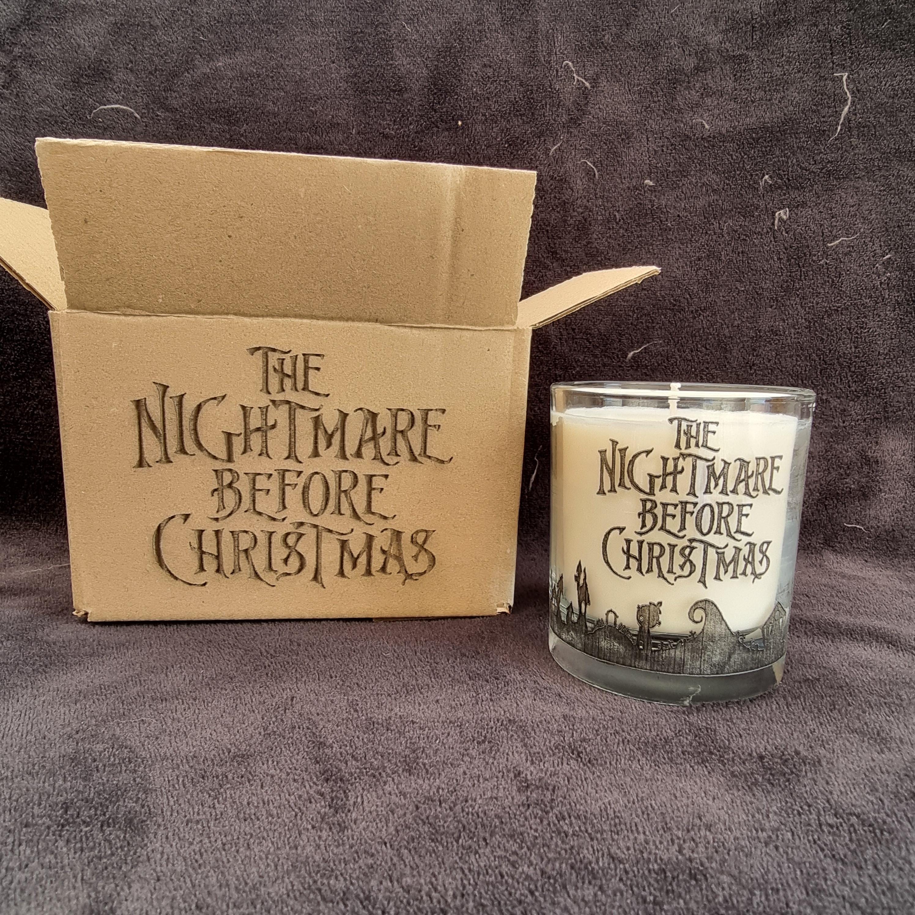 Candle Nightmare Before Christmas vanilla scented gift box set personalised