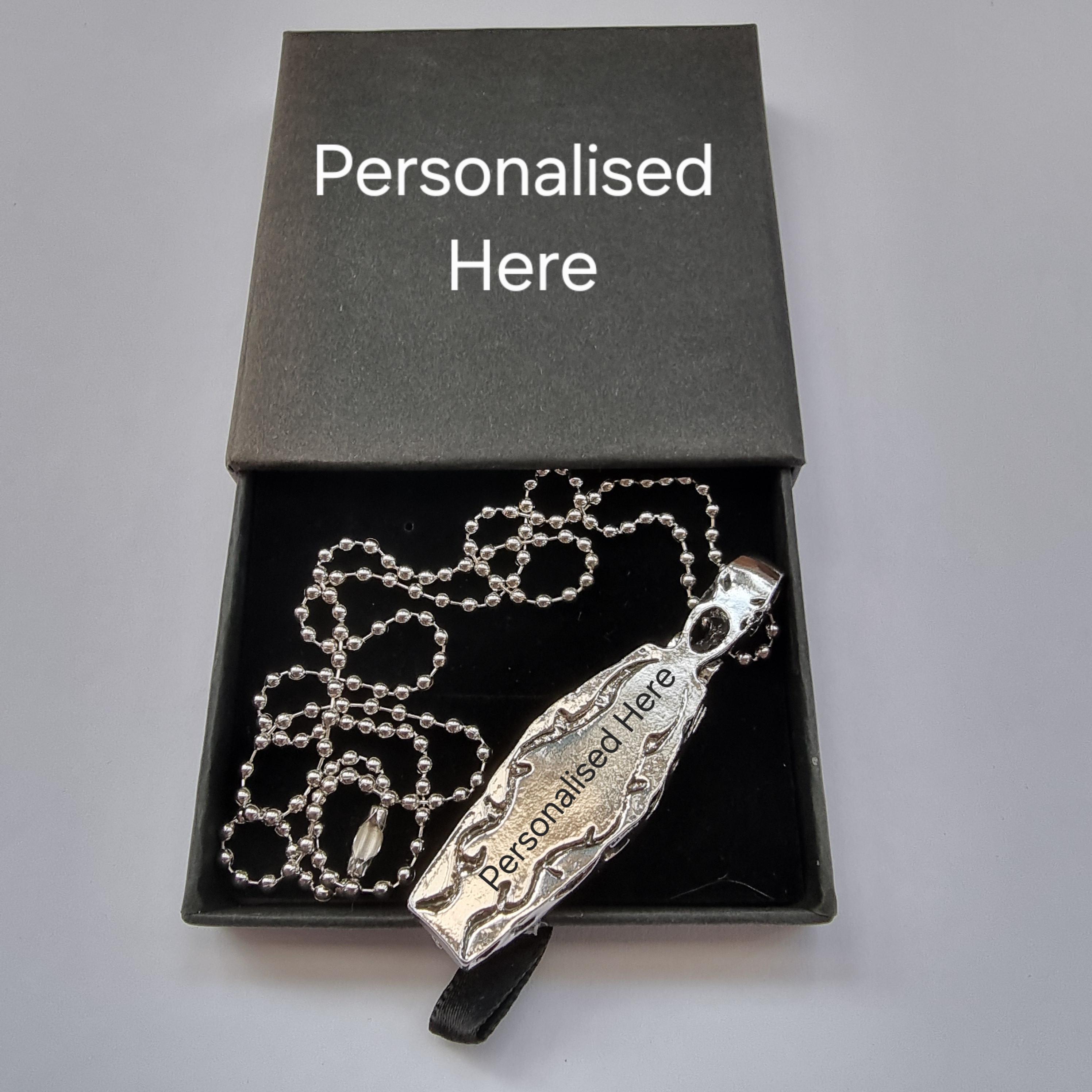 Gothic coffin cross necklace gift box set personalised - Thumbnail 2