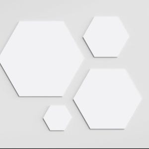 Forma hexagonal Sublimación artesanía en blanco Acrílico transparente o blanco