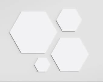 Hexagon shape Sublimation crafting blank Acrylic clear or white