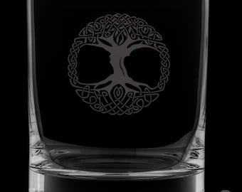 Tree Of Life 12 Ounce Rocks Glass