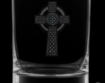 Celtic Cross 12 Ounce Rocks Glass