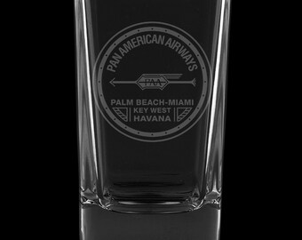 PanAm 1927 Logo, 2.75 Ounce Dessert Shot Glass (Also available in 2.0oz)