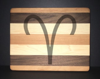 Aries 8"X 10" Hand Made Cutting Board (Also Available in 7"X 9" & 12"X 14")