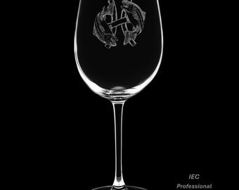 Pisces 12 Ounce Wine Glass with Gift Box
