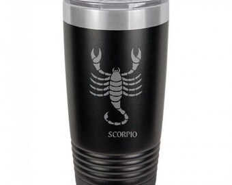 Scorpio 20 Ounce Black Polar Camel Tumbler (Also Available in Red, White, Gray, & Blue)