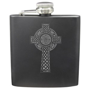 Celtic Cross Shot & 6 Ounce Flask Set