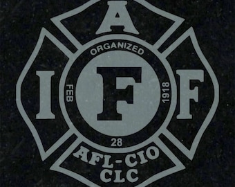 IAFF Officially Licensed Custom Framed "A-Grade Granite" Plaque
