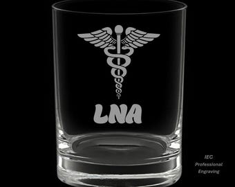 Licensed Nursing Assistant 14 Ounce Double Rocks Glass