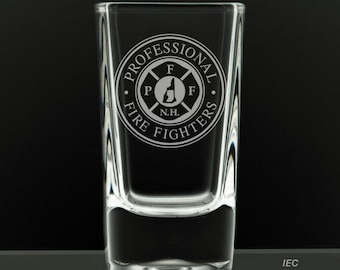 Personalized Firefighter Shot Glass: Officially Licensed Dessert Glass