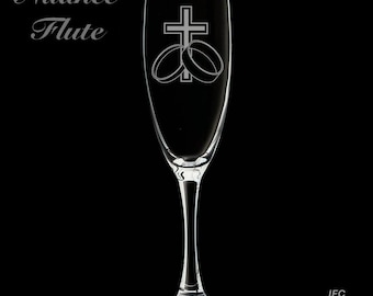 Wedding 6 Ounce Nuance Wine Flute (Personalization Included)