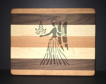 Virgo 8"X 10" Hand Made Cutting Board (Also Available in 7"X 9" & 12"X 14")