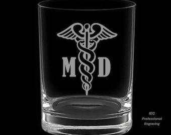 Medical Doctor 14 Ounce  Double Rocks Glass