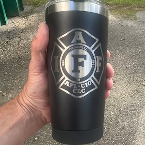 IAFF Officially Licensed 20 Ounce Black Cordova Outdoors Tumbler