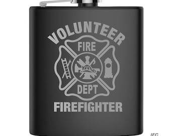 Volunteer Fire Department 6 Ounce Flask & Shot Set