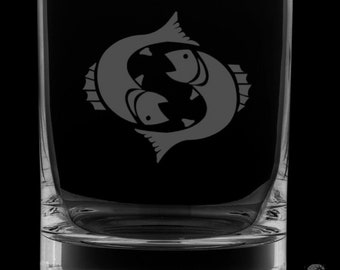 Pisces 12 Ounce Rocks Glass