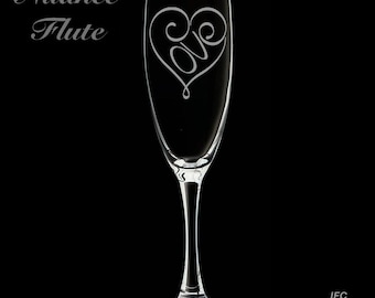 Wedding 6 Ounce Nuance Wine Flute (Personalization Included)