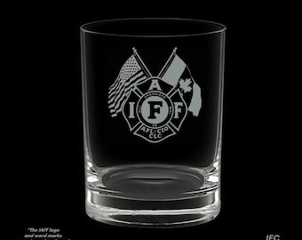 IAFF 14 Ounce Double Rocks Glass