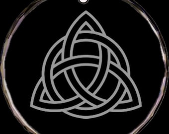 Celtic Knot Crystal Christmas Ornament (2.75X.25 thick)