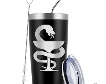 Pharmacist 20 Ounce Black Tumbler (Also Available in Red, Green, & Blue)