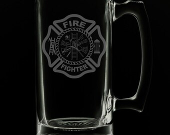 Fire Department 25 Ounce Beer Mug (Also Available in 16oz & 12oz)