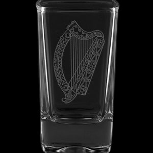 Vaso de chupito de postre de arpa irlandesa de 2,75 onzas (también disponible en 2,0 oz)