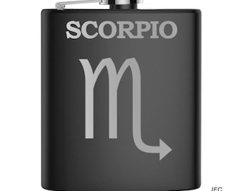 Scorpio 6 Ounce Flask & Shot Set