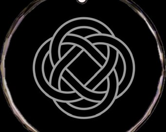 Celtic Knot Crystal Christmas Ornament (2.75X.25 thick)