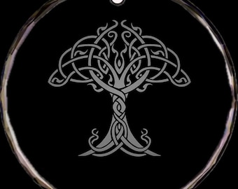 Tree Of Life Crystal Christmas Ornament (2.75X.25 thick)