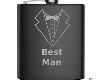 Best Man 6 Ounce Flask