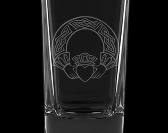 Irish Claddagh 2.75 Ounce Dessert Shot Glass (Also available in 2.0oz)