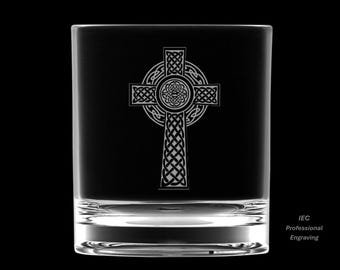 Celtic Cross 10 Ounce Rocks Glass