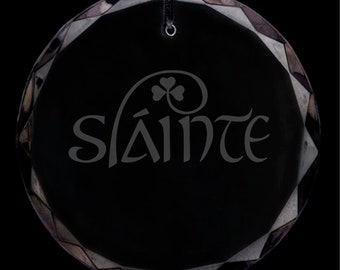 Slainte Crystal Christmas Ornament (2.25X.25 thick)