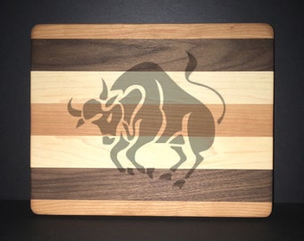 Taurus 8"X 10" Hand Made Cutting Board (Also Available in 7"X 9" & 12"X 14")