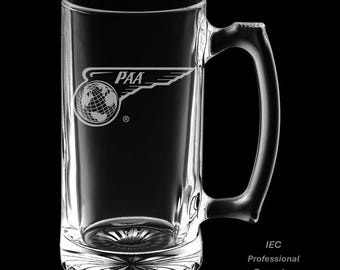PanAm 1944 Wing Globe Logo 25 Ounce Beer Mug (Also Available in 16oz)
