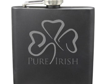 Pure Irish Shot & 6 Ounce Flask Set