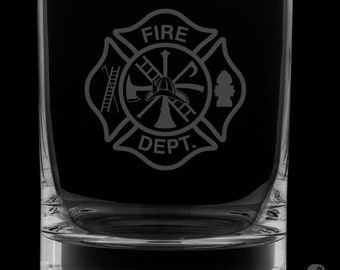 Firefighter 12 Ounce Rocks Glass