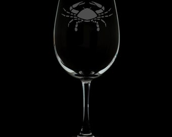 Cancer 12 Ounce Wine Glass (Available With Stem And Stemless)