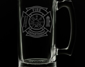 Fire Department 25 Ounce Beer Mug (Also Available in 16oz & 12oz)