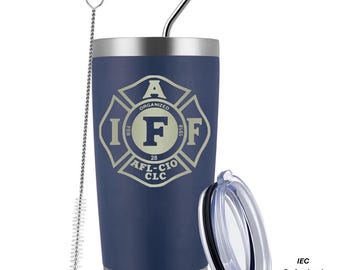 IAFF Officially Licensed 20 Ounce Navy Blue Tumbler