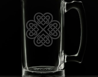 Irish Clover 25 Ounce Beer Mug (Also Available in 16oz)