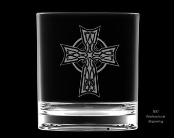 Celtic Cross 10 Ounce Rocks Glass