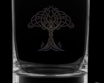 Tree Of Life 12 Ounce Rocks Glass