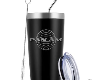 PanAm 20 Ounce Black Meway Tumbler