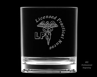Licensed Practical Nurse 10 Ounce Rocks Glass
