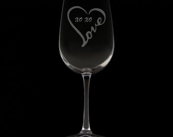 Valentines Day 2021 12 Ounce Wine Glass (18 Oz Available)